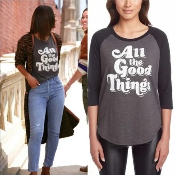 Chaser Tee Shirt All The Good Things Baseball Style Womens Large - Picture 9 of 9
